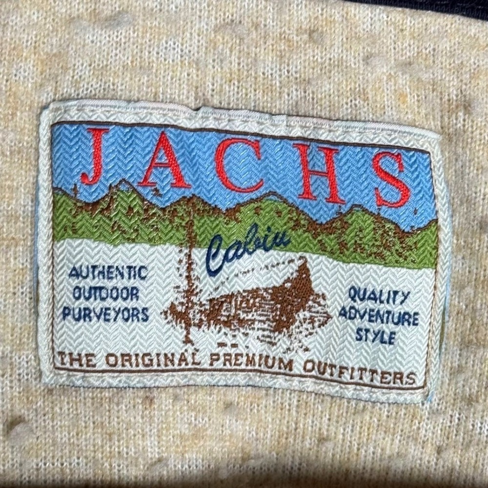 Jachs Cabin Mens XXL Sherpa Fleece Pullover Cream Navy Snap Mock Neck Jacket - Picture 3 of 7